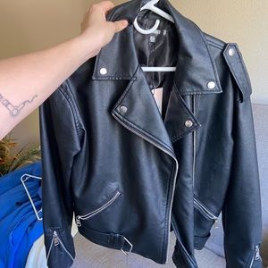 Misguided faux leather jacket!!